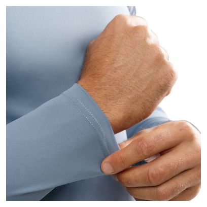T-shirt fitness manches longues homme Aqua Bleu