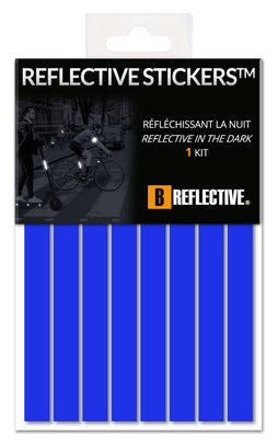 B REFLECTIVE 3M® LINES  Kit de Bandes Réfléchissantes  Multi Support : Vélo  Gyroroue et autres EDPM  3M Technology™  1x15cm  Bleu