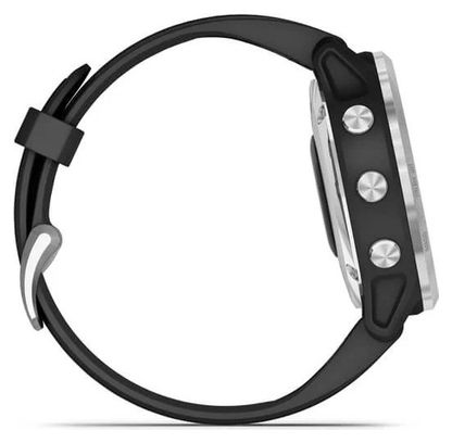 Garmin fenix 6S Solar GPS Reloj plateado con correa negra