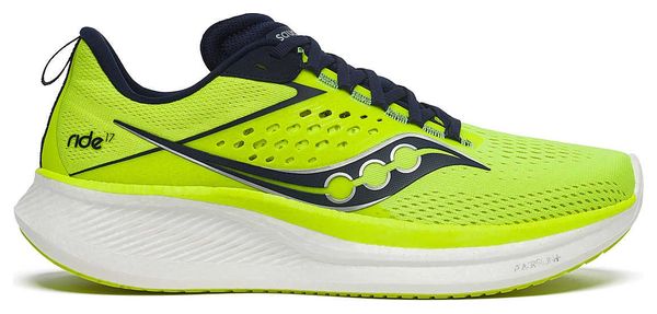 Chaussures Running Saucony Ride 17 Jaune/Bleu Homme