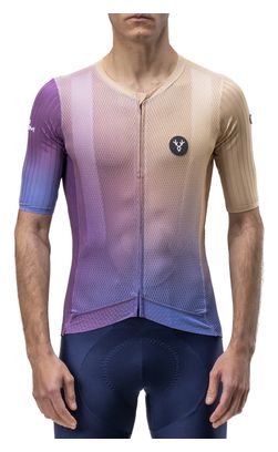 Maillot Manches Courtes LeBram Race Ultralight Jaune Violet