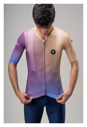 Maillot Manches Courtes LeBram Race Ultralight Jaune Violet