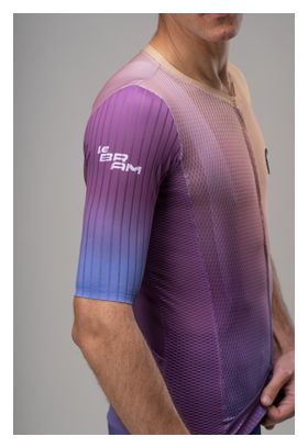 Maillot Manches Courtes LeBram Race Ultralight Jaune Violet