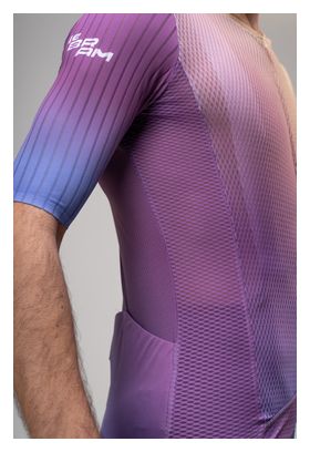 Maillot Manches Courtes LeBram Race Ultralight Jaune Violet