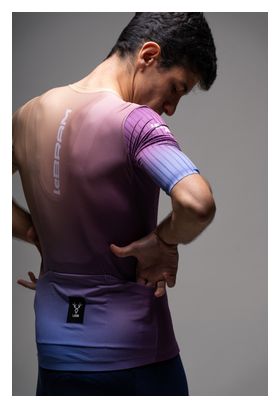Maillot Manches Courtes LeBram Race Ultralight Jaune Violet