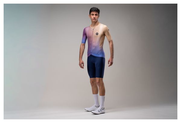 Maillot Manches Courtes LeBram Race Ultralight Jaune Violet