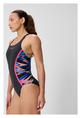 Maillot de bain 1 Pièce Speedo Femme Hyperboom Splice Muscleback Noir/Rose