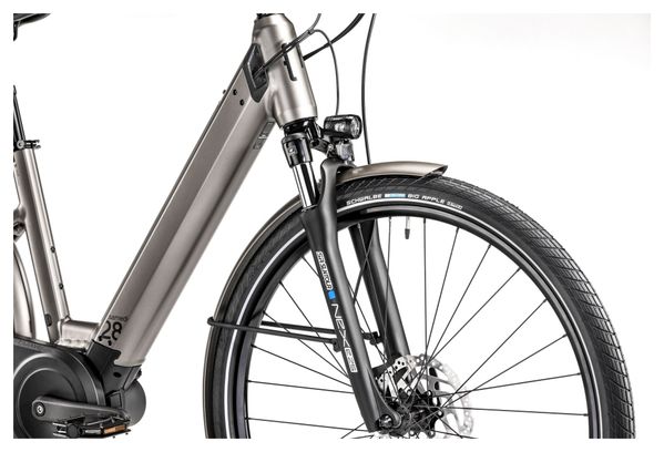 VTC Électrique Moustache Samedi 28.3 Open Shimano Nexus 5V 500 Wh 700 mm Gris Titanium 2020