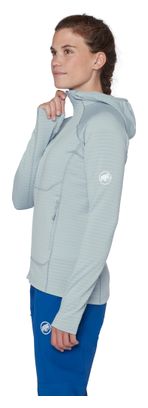 Forro polar Mammut Taiss Hooded azul claro para mujer