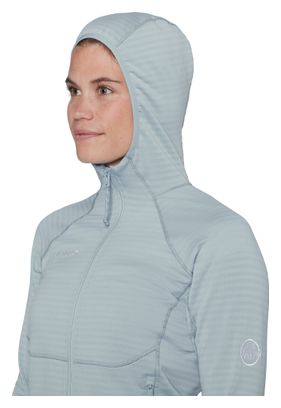 Forro polar Mammut Taiss Hooded azul claro para mujer