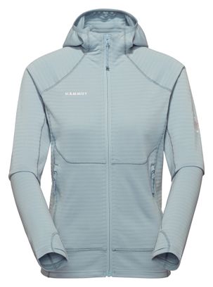 Forro polar Mammut Taiss Hooded azul claro para mujer
