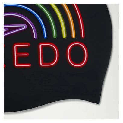 Speedo Printed Silicone Swim Cap Black/Multicolor