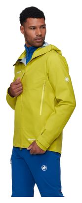 Giacca impermeabile Mammut Crater IV Hooded gialla da uomo