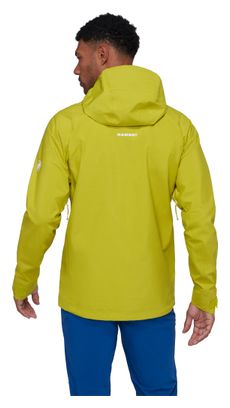 Giacca impermeabile Mammut Crater IV Hooded gialla da uomo