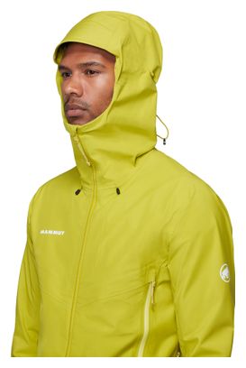 Giacca impermeabile Mammut Crater IV Hooded gialla da uomo