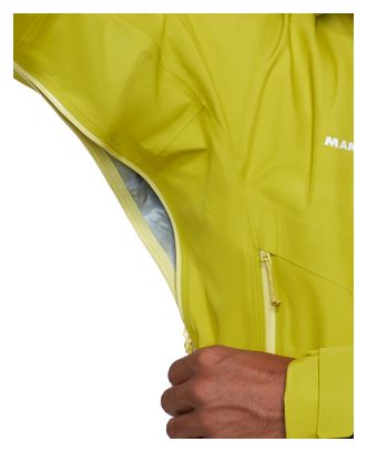 Giacca impermeabile Mammut Crater IV Hooded gialla da uomo