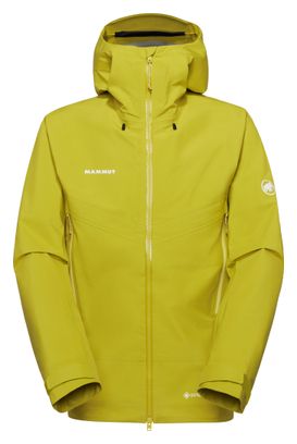 Giacca impermeabile Mammut Crater IV Hooded gialla da uomo