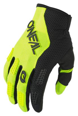 Guantes largos O'Neal Element Racewear Negro/Amarillo fluorescente