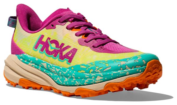 Hoka Speedgoat 6 Youth Kinder Trailrunning-Schuhe in Pink/Multicolor