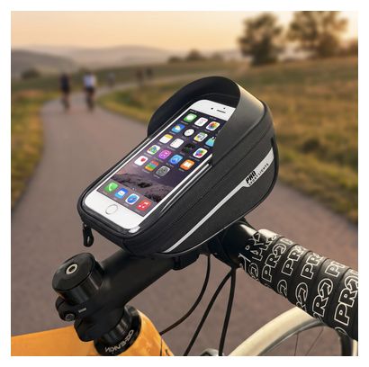 Sac De Guidon Amovible Vélo Avec Support Pour Téléphone Noir
