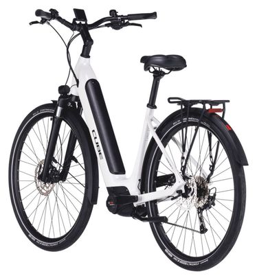 Cube Supreme Sport Hybrid One 500 Bicicleta eléctrica urbana de fácil acceso Shimano Alivio/Altus 9S 500 Wh 700 mm Blanca 2024