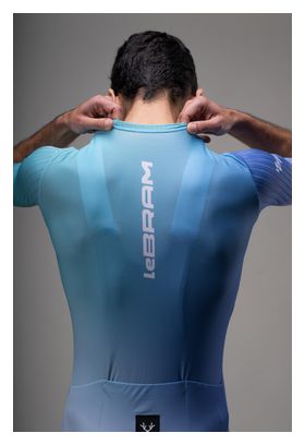 Maglia a maniche corte LeBram Race Ultralight verde e blu