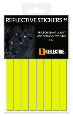 B REFLECTIVE 3M® LINES  Kit de Bandes Réfléchissantes  Multi Support : Vélo  Gyroroue et autres EDPM  3M Technology™  1x15cm  Jaune fluo