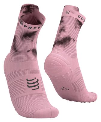 Calzini Compressport Pro Racing V4.0 Run High Eat My Dust! Rosa