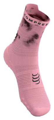 Calzini Compressport Pro Racing V4.0 Run High Eat My Dust! Rosa