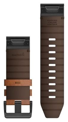 Pulsera de cuero Garmin QuickFit 26 mm Castaño