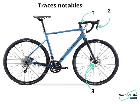 Producto Reacondicionado - Bicicleta Gravel Fuji Jari 2.1 Shimano Tiagra 10V 700 mm Bleu Jean Mat