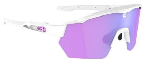 AZR Race RX White/Purple Goggle Set + Clear Screen