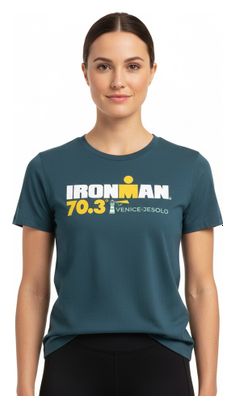 Camiseta de manga corta Ironman 70.3 Venecia-Jesolo Azul Turquesa para mujer