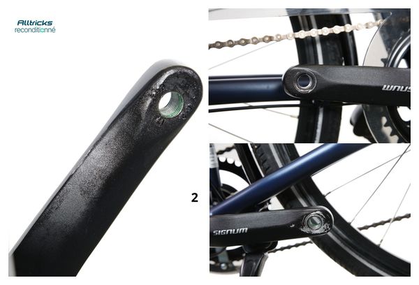 Vélo de Ville Électrique Mixte Bicyklet Claude Shimano Tourney 7V 500 Wh 700 mm Bleu Nuit Mat Marron T.48 167/185cm - Produit Reconditionné