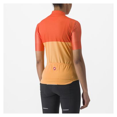 Castelli Velocissima Orange Kurzarmtrikot für Frauen