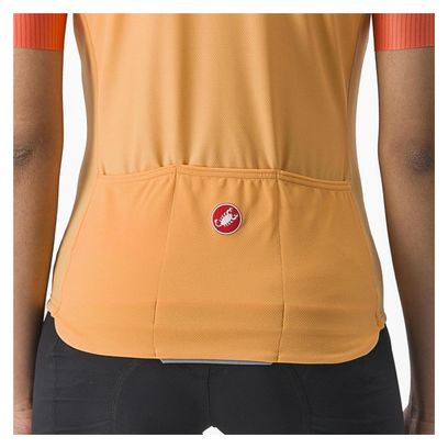 Maillot Castelli Velocissima Mujer Manga Corta Naranja