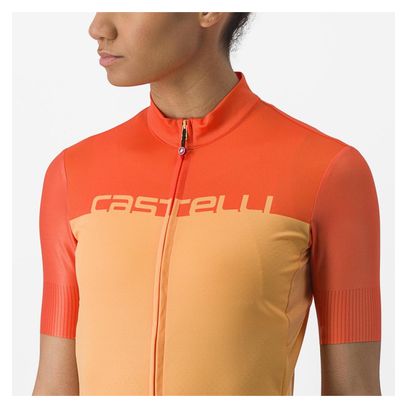 Maillot Manches Courtes Femme Castelli Velocissima Orange