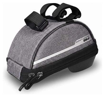 Sac De Guidon Amovible Vélo Avec Support Pour Téléphone Gris