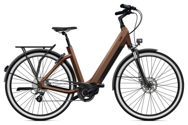 Bicicleta eléctrica urbana O2 Feel iSwan City Up 6.1 Univ Shimano Altus 8V 432 Wh 28'' Marrón