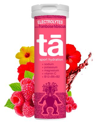 Tube of 12 Effervescent Pastilles Tā Energy Electrolytes Raspberry/Hibiscus