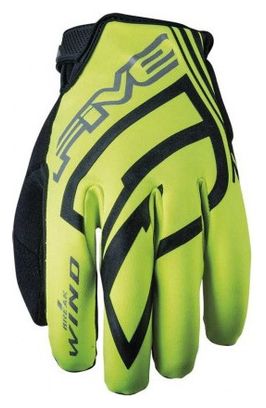 Ein Paar Winterhandschuhe Five Windbreaker Gelb