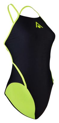 Maillot de bain Femme Essentials Diamond Back Noir / Jaune