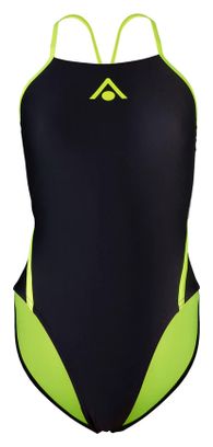 Maillot de bain Femme Essentials Diamond Back Noir / Jaune