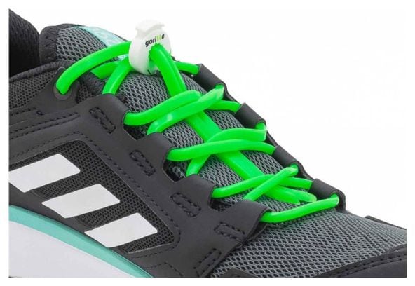 Lacets élastiques pour la randonnée - silicone - vert fluo