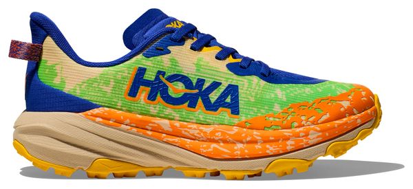 Hoka Speedgoat 6 Youth Trail Shoes Blue/Green/Orange Child