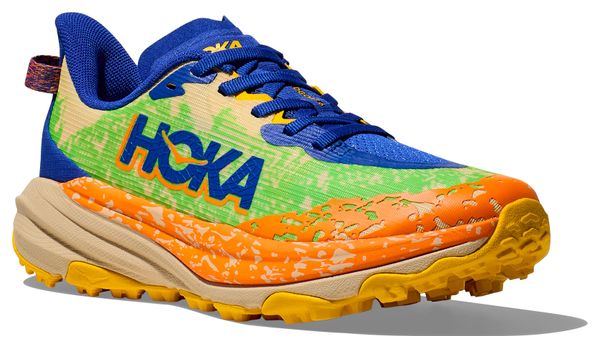 Hoka Speedgoat 6 Youth Trail Shoes Blue/Green/Orange Child