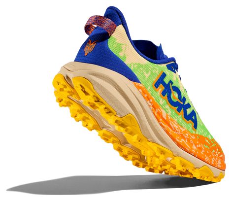 Hoka Speedgoat 6 Youth Trail Shoes Blue/Green/Orange Child