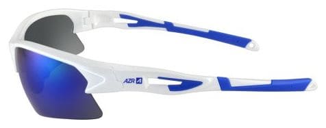 AZR Huez white varnished/blue eyewear set + 1 clear lens