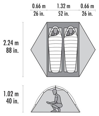 MSR Hubba Hubba HD 2 2-Person Tent, Green