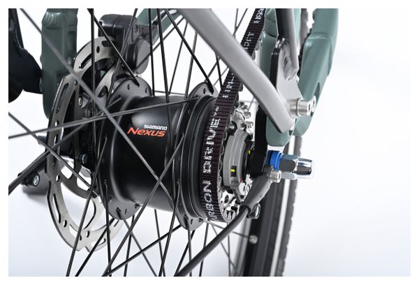 Winora Sinus R8Ef Wave Shimano Nexus Strap 8V 500 Wh 650b Grijs Blauw 2023 Elektrische Stadsfiets